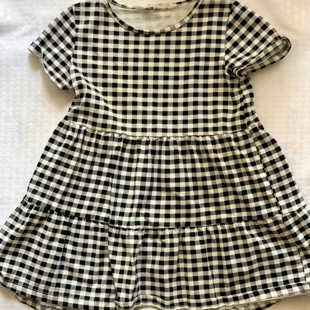 H&M girls gingham cotton dress